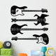Bass Guitars Music Silhouette Wall Stickers Wall Decal