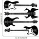 Bass Guitars Music Silhouette Wall Stickers Wall Decal