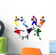 American Football Players Silhouette Wall Stickers Wall Decal