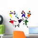 American Football Players Silhouette Wall Stickers Wall Decal