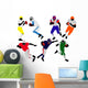 American Football Players Silhouette Wall Stickers Wall Decal