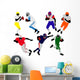 American Football Players Silhouette Wall Stickers Wall Decal
