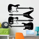 Electric Guitars in Detailed Vector Silhouette Wall Decal