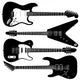 Electric Guitars in Detailed Vector Silhouette Wall Decal