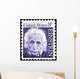 Albert Einstein Portrait on US Postage Stamp Wall Mural