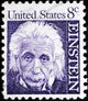 Albert Einstein Portrait on US Postage Stamp Wall Mural