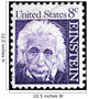 Albert Einstein Portrait on US Postage Stamp Wall Mural