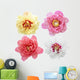 Four Peonies Peony Flowers Wall Decal Sticker Set