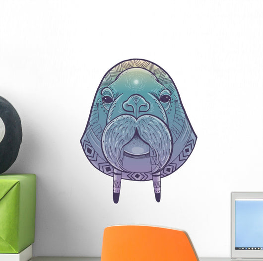 Vector Poster with Walrus Wall Decal
