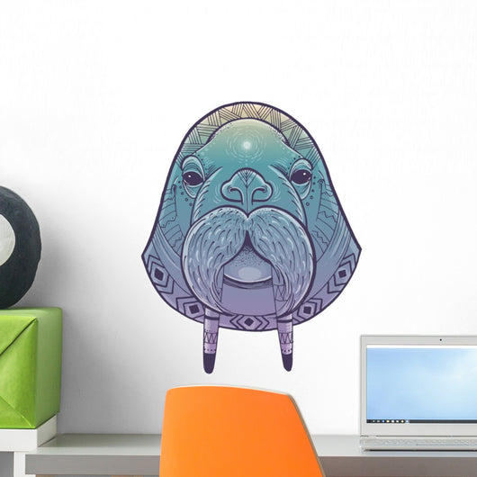 Vector Poster with Walrus Wall Decal