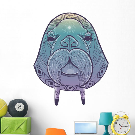 Vector Poster with Walrus Wall Decal