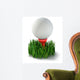 Golf Ball Grass Tee Wall Decal