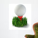 Golf Ball Grass Tee Wall Decal