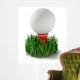 Golf Ball Grass Tee Wall Decal