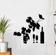 Grapes Wine and Glass Wall Decal