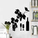 Grapes Wine and Glass Wall Decal