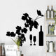 Grapes Wine and Glass Wall Decal