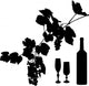 Grapes Wine and Glass Wall Decal