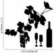 Grapes Wine and Glass Wall Decal
