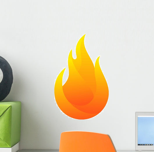 Fire Icon Logo Design Wall Decal