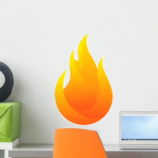 Fire Icon Logo Design Wall Decal