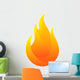 Fire Icon Logo Design Wall Decal