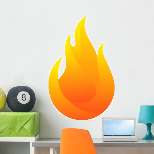 Fire Icon Logo Design Wall Decal