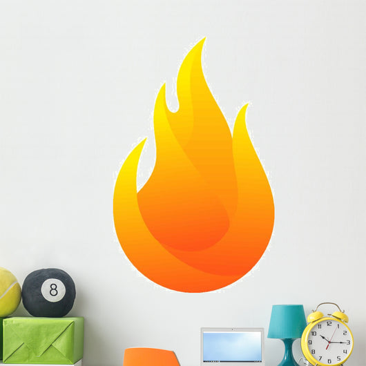 Fire Icon Logo Design Wall Decal
