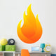 Fire Icon Logo Design Wall Decal