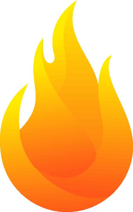 Fire Icon Logo Design Wall Decal