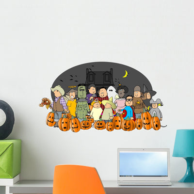 Halloween Wall Decal shown on a wall