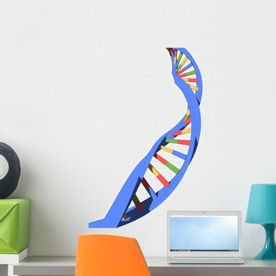 Dna Strand Wall Decal shown on a wall