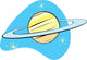 Retro Planet Saturn Wall Decal