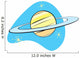 Retro Planet Saturn Wall Decal