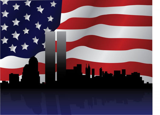 Patriotic Ny Skyline Wall Decal