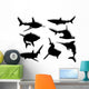 Squali Silhouette Wall Decal Sticker Set Wall Decal