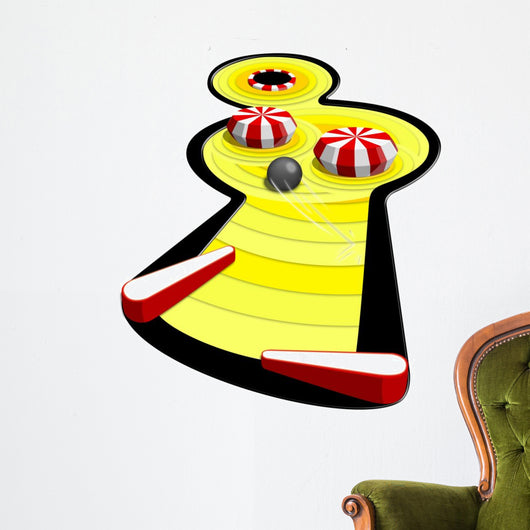Pinball Machine White Wall Decal