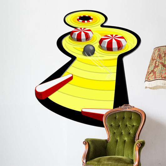 Pinball Machine White Wall Decal