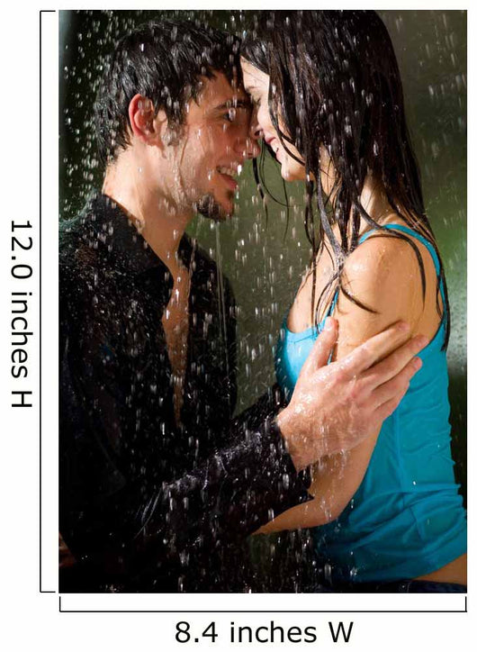Young Amorous Couple Embracing Wall Decal
