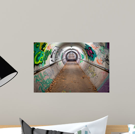 Long Pedestrian Tunnel Covered Wall Decal