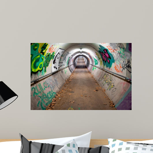 Long Pedestrian Tunnel Covered Wall Decal