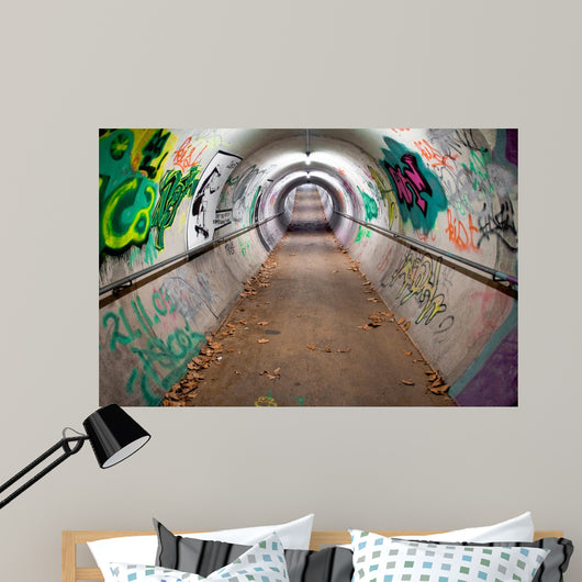 Long Pedestrian Tunnel Covered Wall Decal