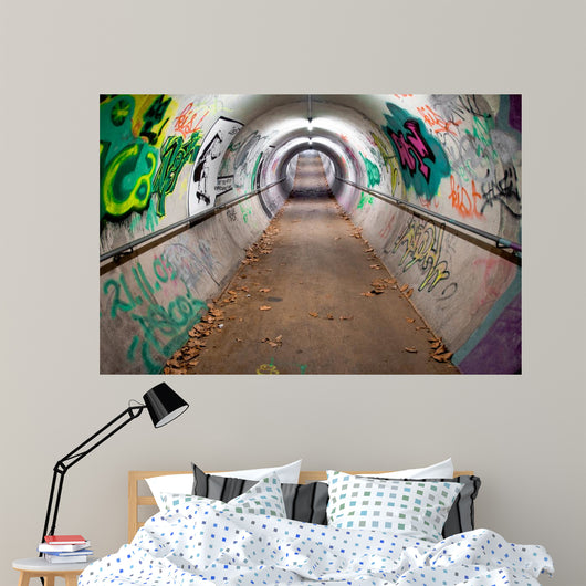 Long Pedestrian Tunnel Covered Wall Decal