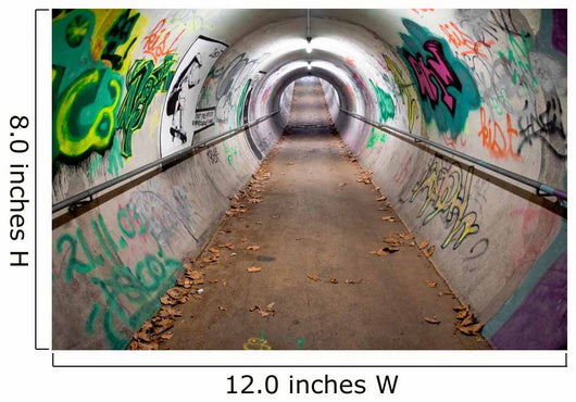 Long Pedestrian Tunnel Covered Wall Decal