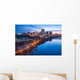 Richmond Virginia Night Skyline at Night Wall Decal