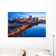 Richmond Virginia Night Skyline at Night Wall Decal
