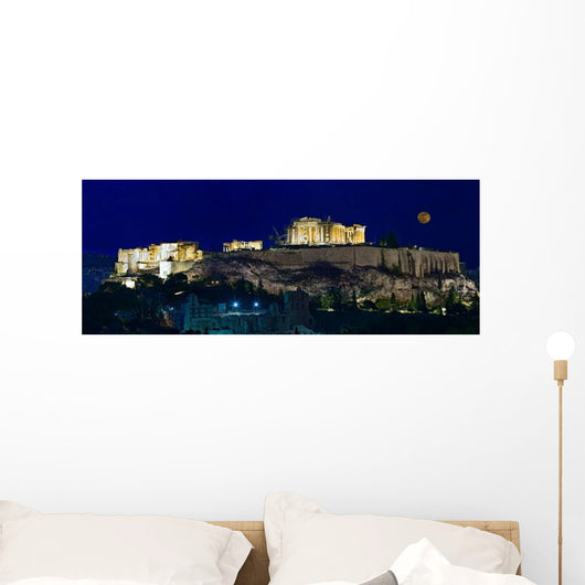 Moon and Acropolis Wall Decal