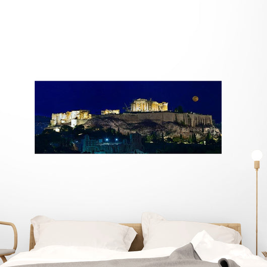 Moon and Acropolis Wall Decal