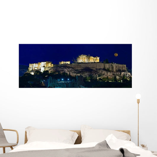 Moon and Acropolis Wall Decal