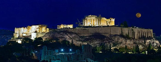 Moon and Acropolis Wall Decal